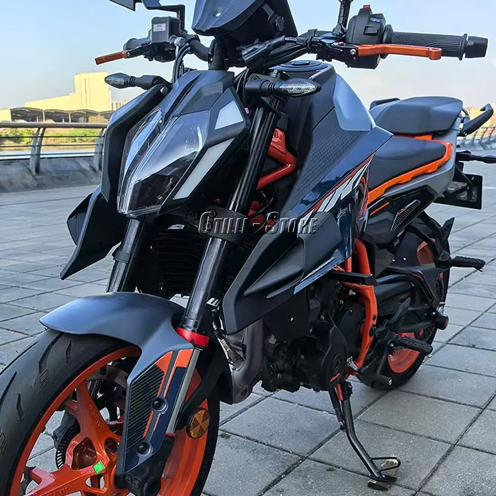 Para ktm 390 duke 2024 acessórios da motocicleta winglet aerodinâmico spoiler lateral vento abs protetor de carenagem frontal