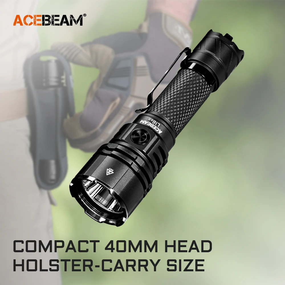 ACEBEAM L16 2.0 SFT42R Tactical Flashlight Long Range 713M 3000LM Dual Switch Flashlights Supports Simultaneous Use and Charging