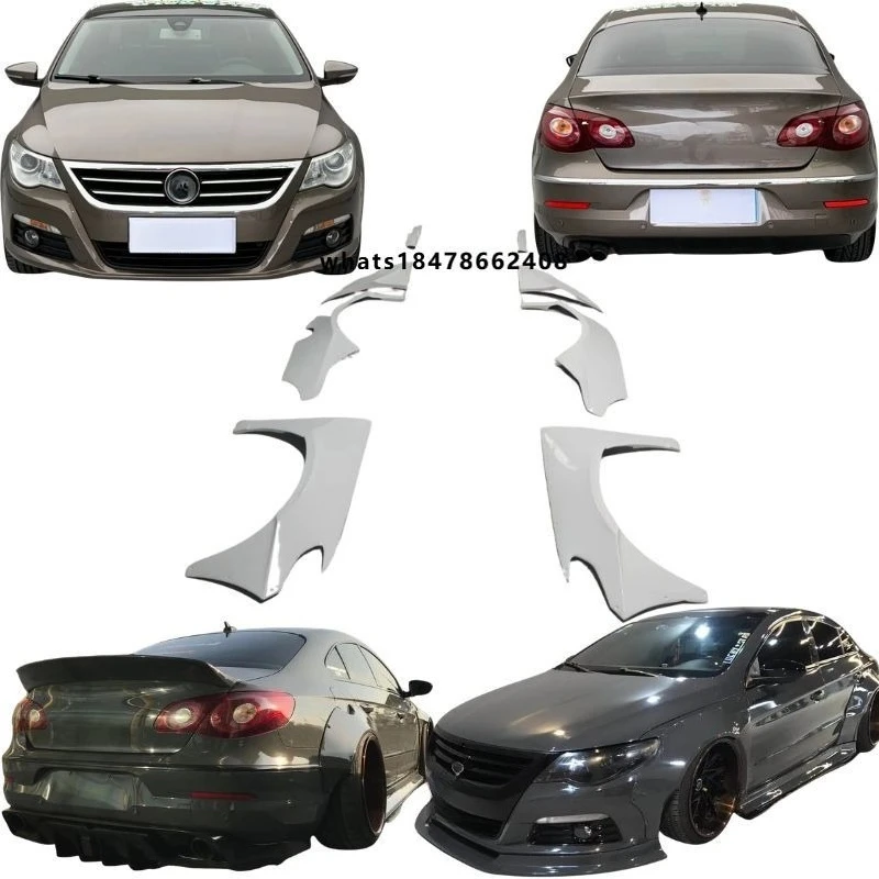 

New Simple Wide Body Bumper Kit for CC 2009-2012 Car Retrofit Upgrade Accessories Black FRP Bolt Fixed