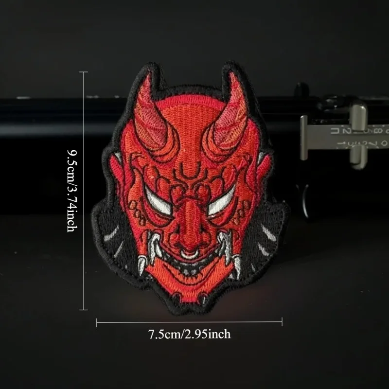Prajnaparamita Ghost Warrior Tactical Patch Japanese Monster Hook and Loop Armband Cloth Sticker Backpack Patches Military