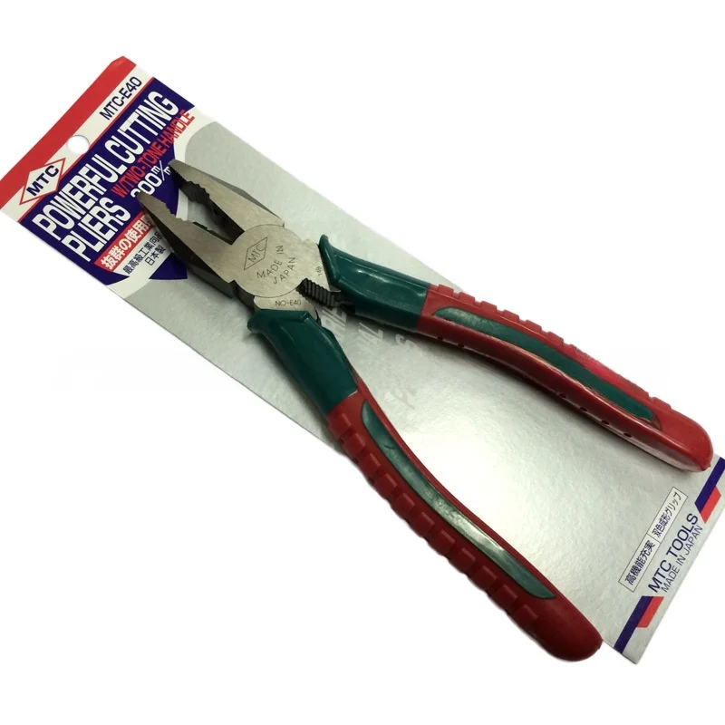 

Japan MTC-E40 200mm Flat Nose Pliers Super Hardness Electrician Tool
