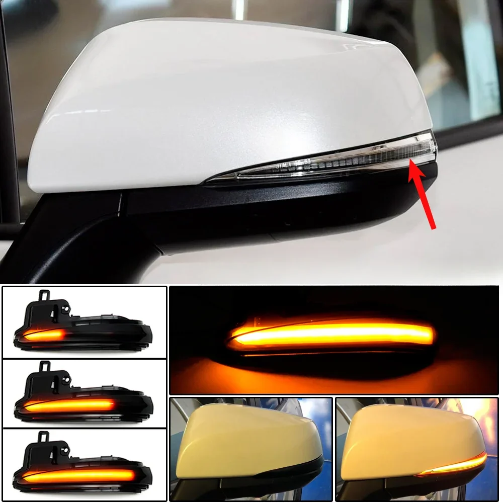 2Pcs Side Mirror LED Dynamic Turn Signal Light Sequential For Toyota Alphard Vellfire Tacoma N300 RAV4 XA50 Highlander XU70 2020