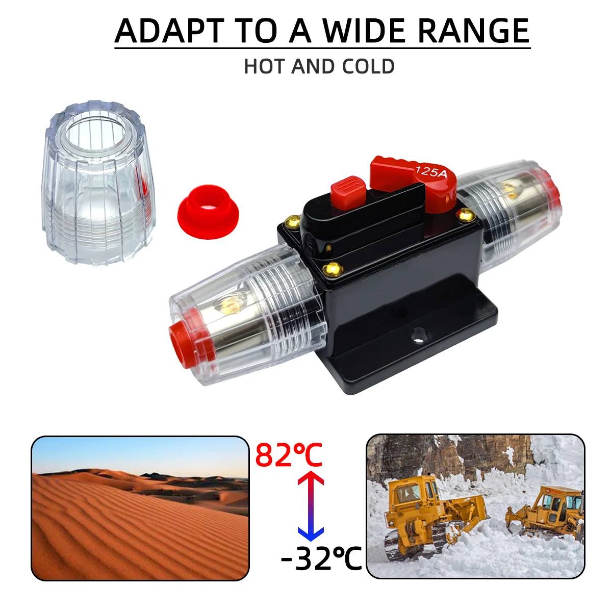 12/24V 20-150A Car Battery Fuse Overload Protector Automatically Disconnects Stereo Amplifier Fuse Car Modification Parts