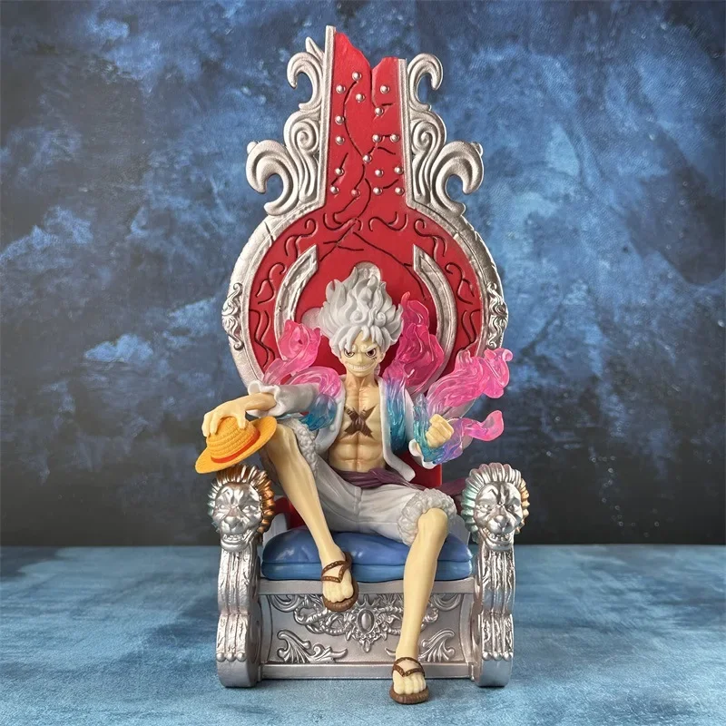 Anime One Piece Nika Throne Luffy Cartoon Creative Action Figures Model Doll Collectible Cartoon Decor Toys Kids Birthday Gift