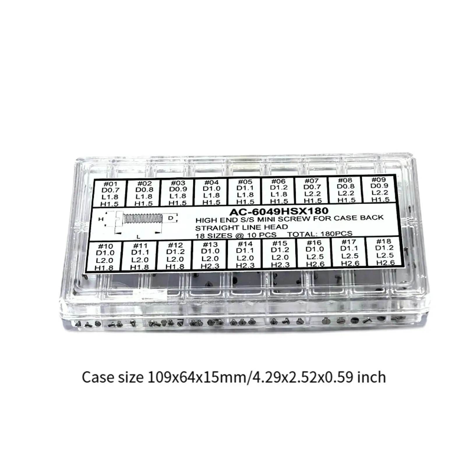 1 صندوق برغي صغير، لعلبة الساعة الخلفية، ملحقات الأجزاء، إصلاح الصلب #6