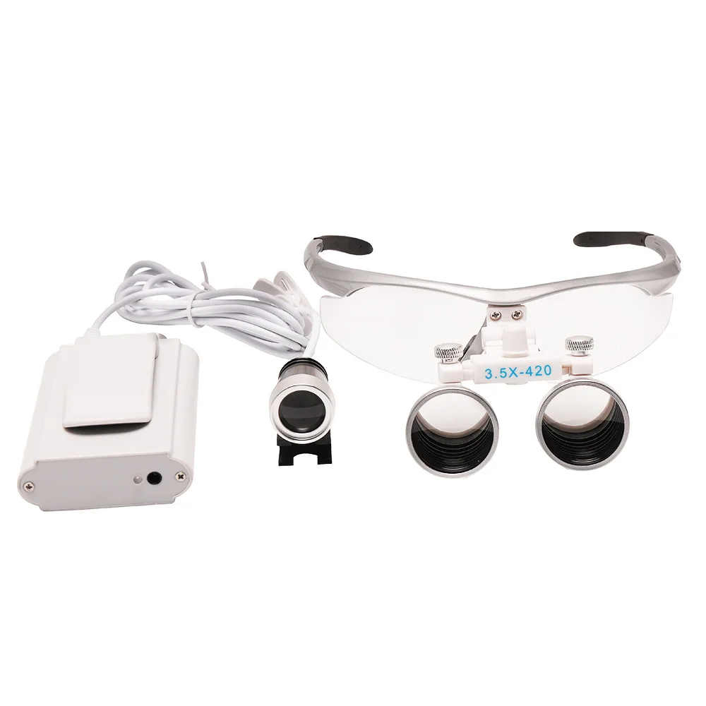2.5X/3.5X Head‑Mounted Dental Loupes – 5W LED Headlamp, Adjustable & Ergonomic Balance for Fatigue‑Free Precision