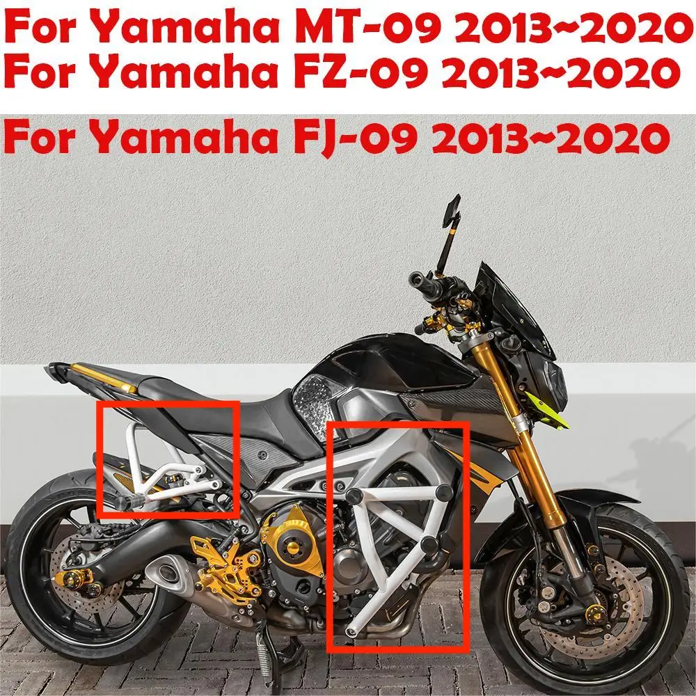 Subcage Stunt Cage Rear Passenger Peg Crash Bar Engine Guard for Yamaha MT FZ 09 MT-09 Tracer FJ-09 FZ-09 2013 2014 2016 2020