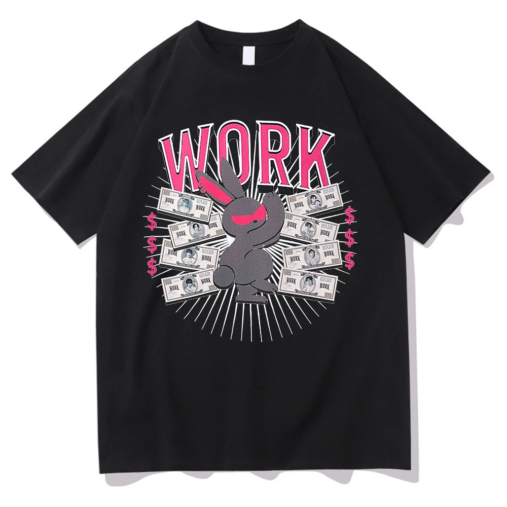 Ateez Gotta Work T Shirt New Fashion Men/Women Harajuku Kawaii Mito T-Shirt Unisex High Quality Vintage Money Cotton Tees Shirts