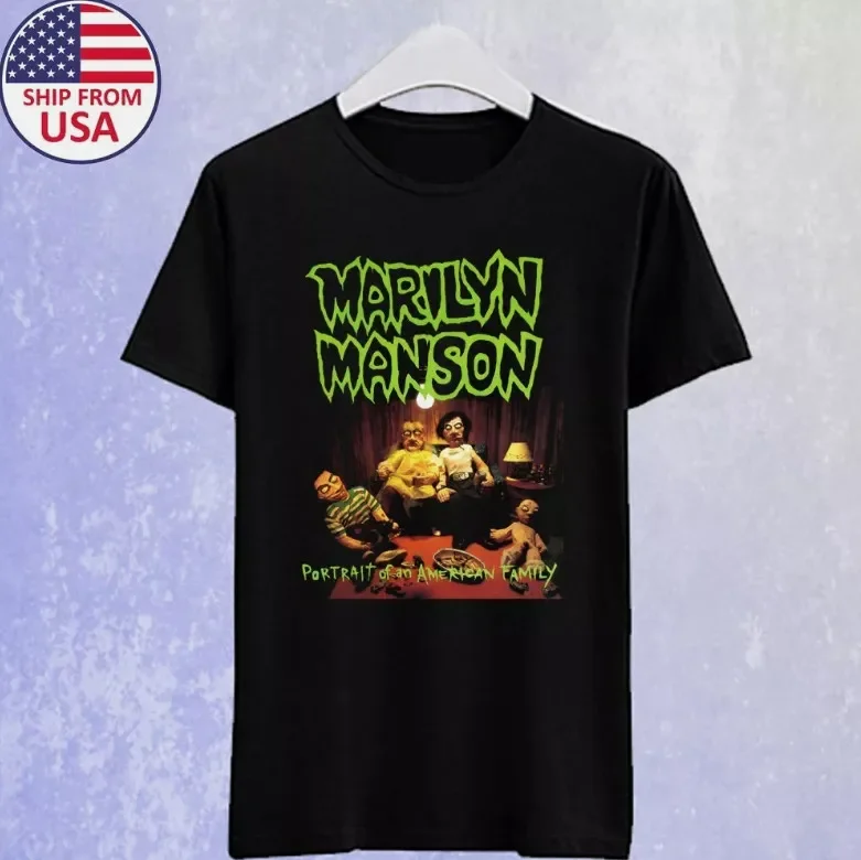 Marilyn Manson Portrait of an American Family Black Size S-5XL T-Shirt