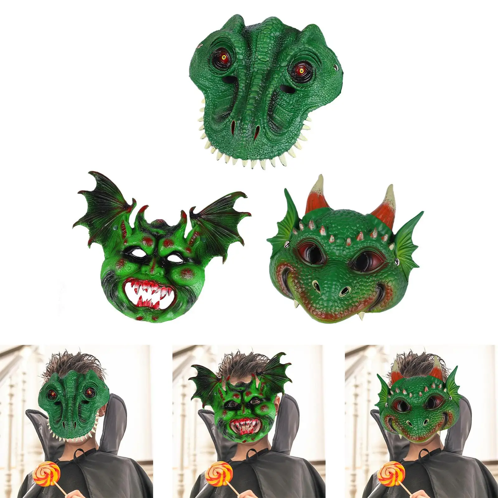 دعائم تنكرية لقناع التنين ثلاثي الأبعاد لمهرجان أعياد الميلاد لأداء المسرح