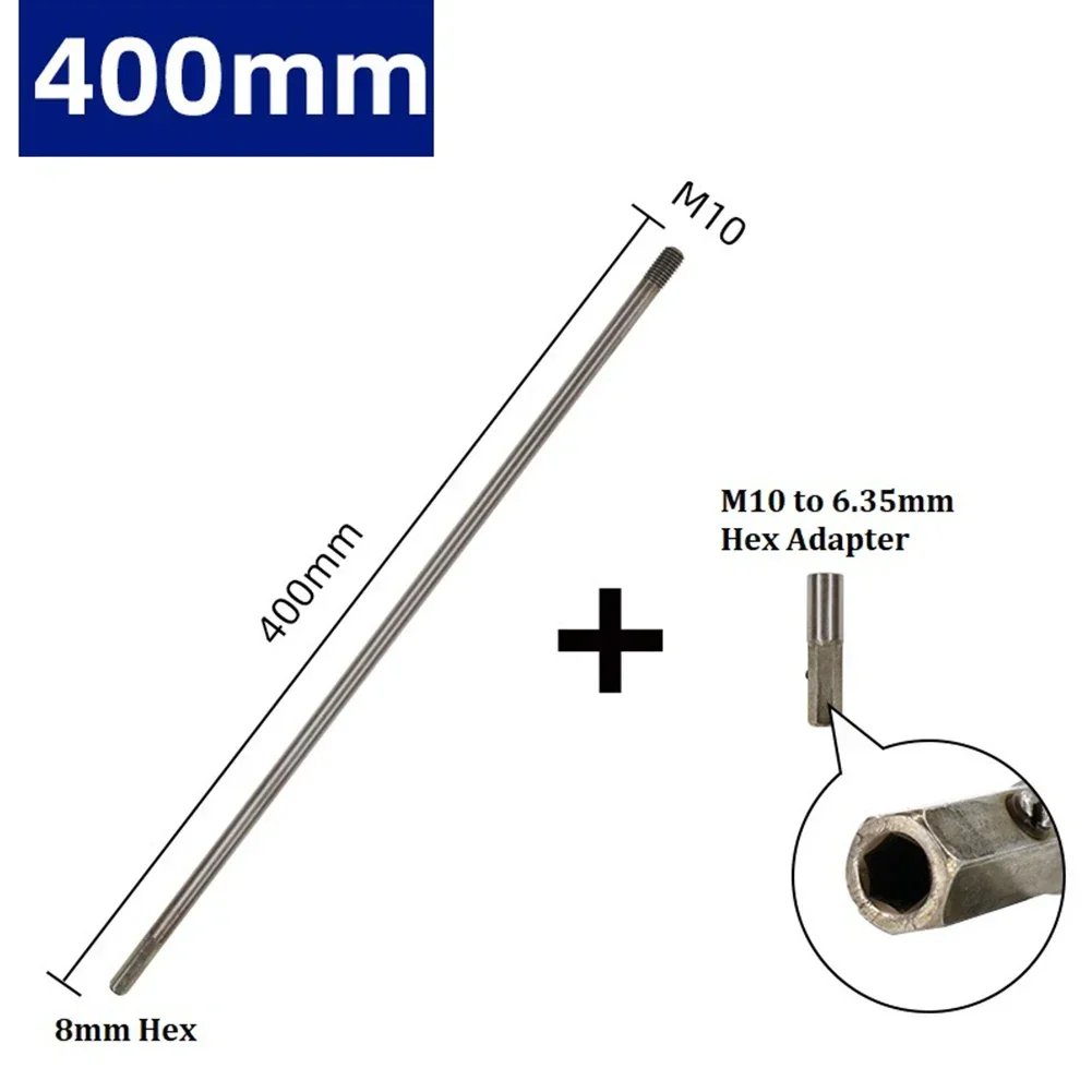 Imagem -02 - Perfuração Extensão Connect Rod M10 Chuck Deep Hole Haste Hex Holder Adaptador M10 a 635 mm 300600 mm mm