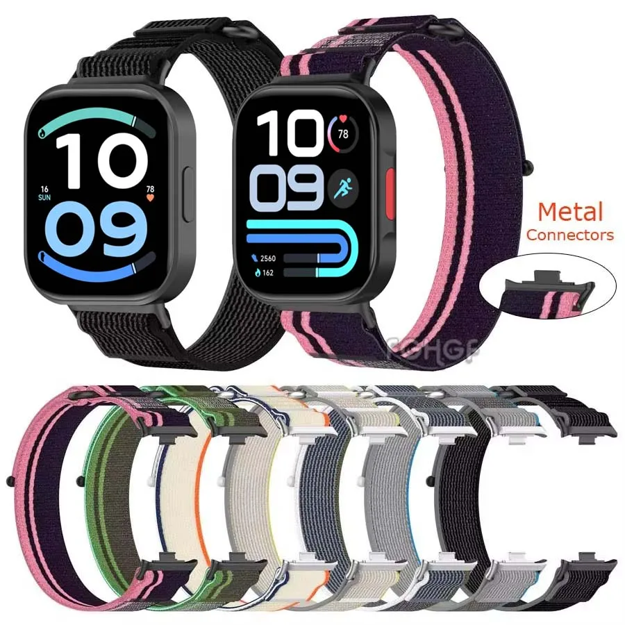 Nylon Loop Strap For Redmi Watch 6 Lite/Active 5 4 Watchband Adjustable Bracelet For Xiaomi Mi Band 10 9 8 Pro Wristband Correa