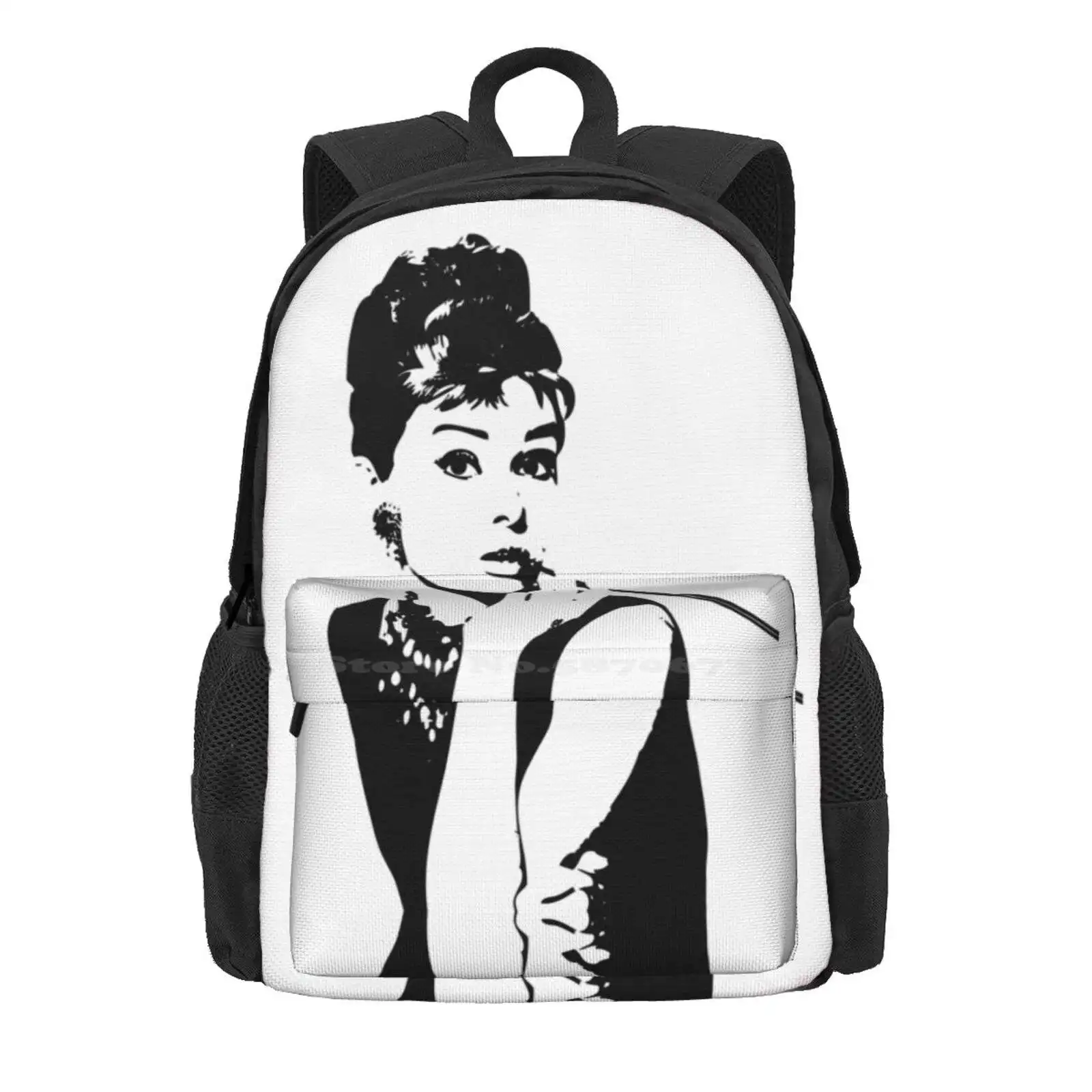 Audrey Hepburn - An Icon Hot Sale Schoolbag Backpack Fashion Bags Star Icon Cinema Film Breakfast Classic Audrey Hepburn