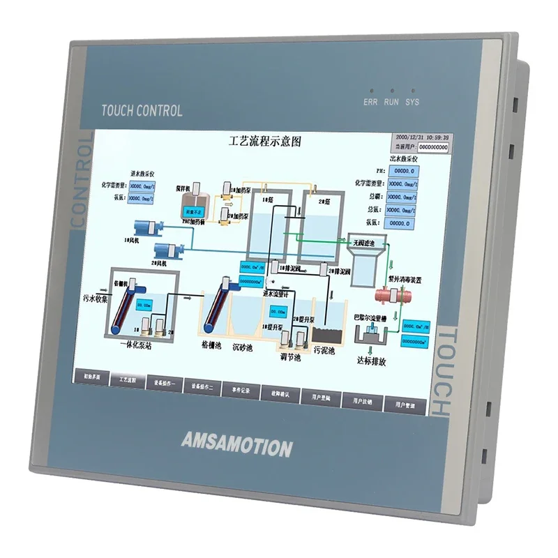 Smart 200 10'' All-in-one Ethernet Monitor HMI AMX-HSE10A-32MR/T for Siemens PLC 16DI 16DO 4AI 2AO Controller Touch Screen