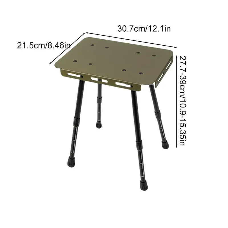 Folding Camping Table Folding Card Table Portable Furniture Desk With Adjustable Height Anti-Slip Heavy-Duty Stool For