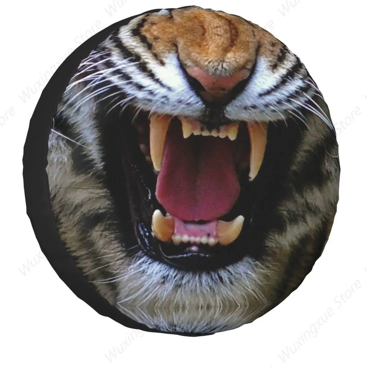 3D Tiger Teeth Spare Tire Cover Case Bag Pouch for Jeep Mitsubishi Pajero Vivid Beast Car Wheel Protectors Accessories