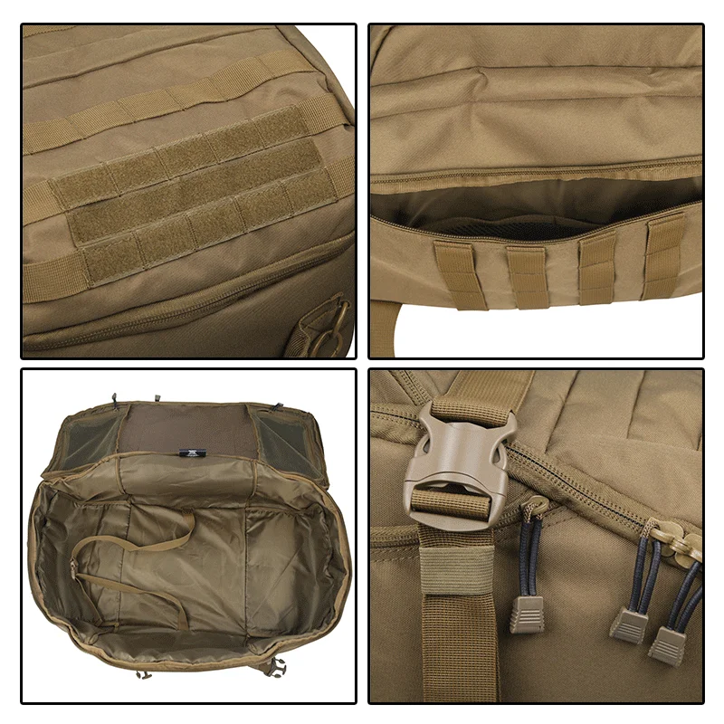 GREENCITY 80L Tas Olahraga Kebugaran Berkemah Trekking Tas Hiking Perjalanan Berburu Tas Serangan Militer Ransel Tentara Taktis Ransel