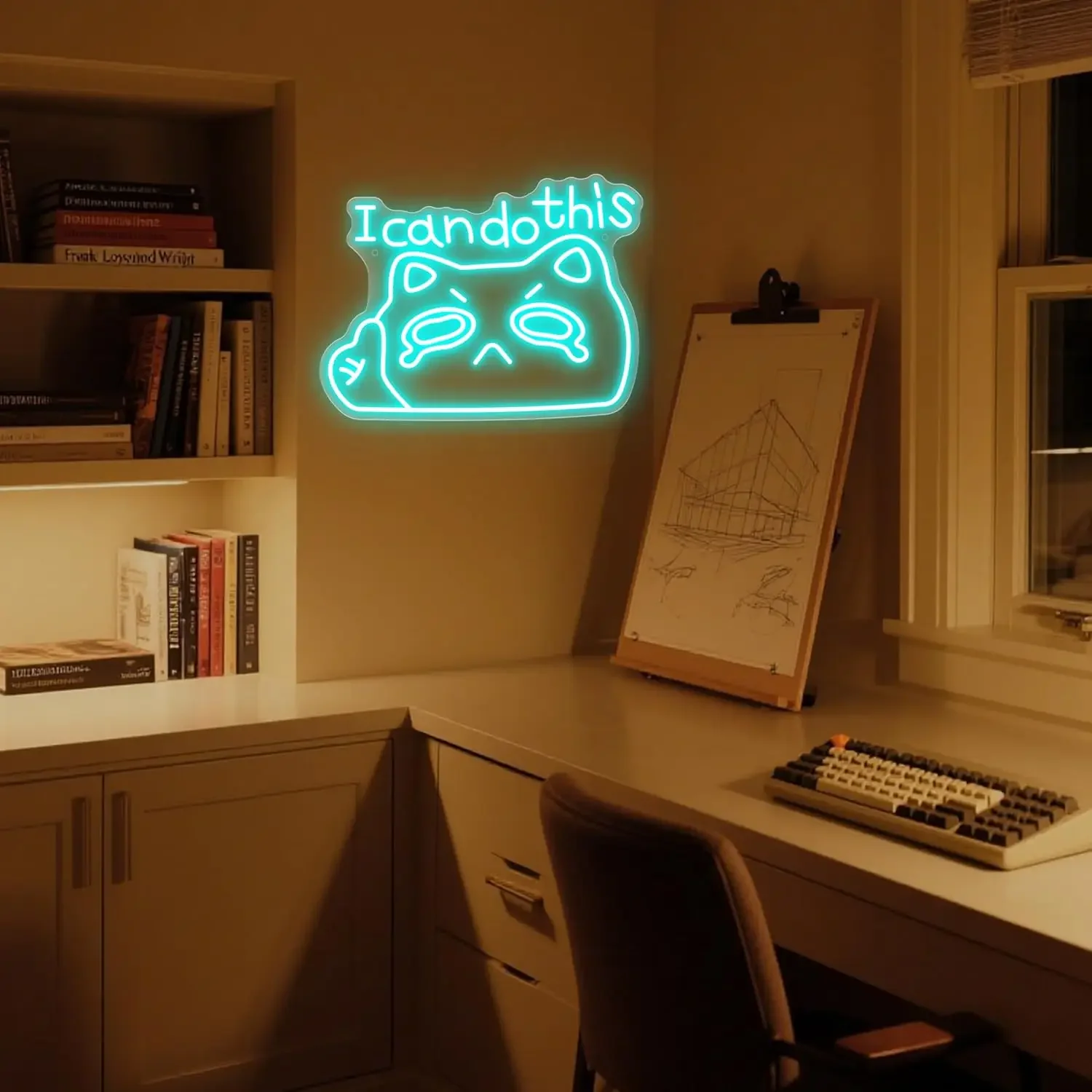 I Can Do This LED Neon Sign USB Dimmable Neon Light Sign for Gameroom Bedroom Bar Livingroom Birthday Party Gift Wall Decor