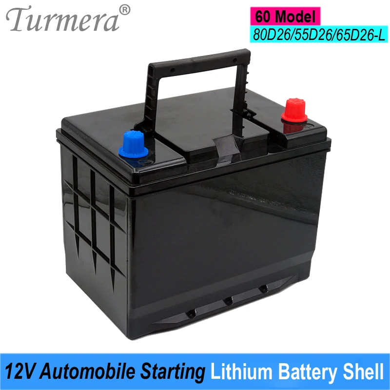 

Turmera 12V Automobile Starting Lithium Batteries Shell Car Battery Box Use in 60 Series 80D26 55D26 65D26 Replace 12V Lead-Acid