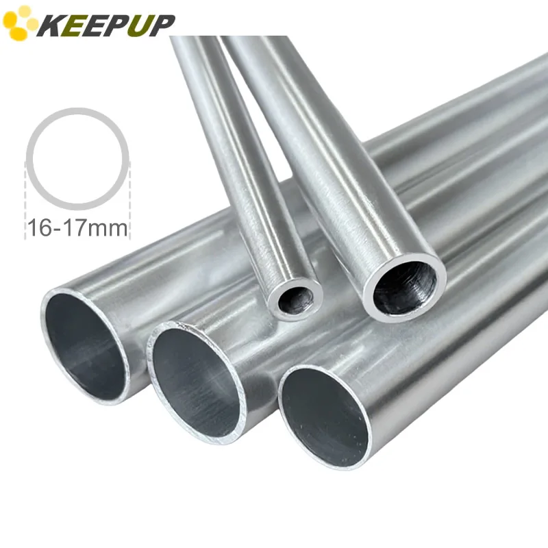 

6063 Полая алюминиевая круглая труба, прямая трубка, внешний диаметр 16, 17 мм, толщина стенки 0,5 2 2,5 3 3,5 4 4,5 5 мм ID 6 7 8 9 10 11 12