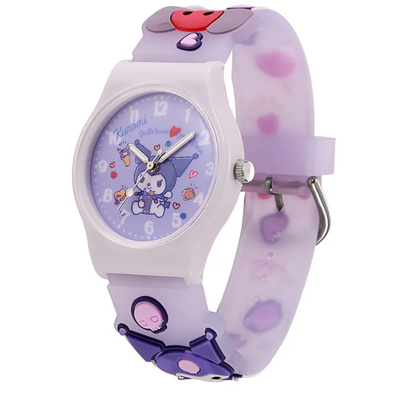 Cute cartoon Sanrio Kuromi Cinnamonroll cartoon anime character student watch children\'s watch toy boy girl birthday party gift