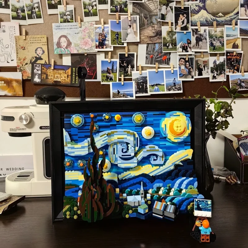 

3D-конструктор «Звездная ночь» Ван Гога, набор для самостоятельной сборки, картина маслом, пазл, декоративное украшение для рабочего стола, премиальный подарок для любителей искусства