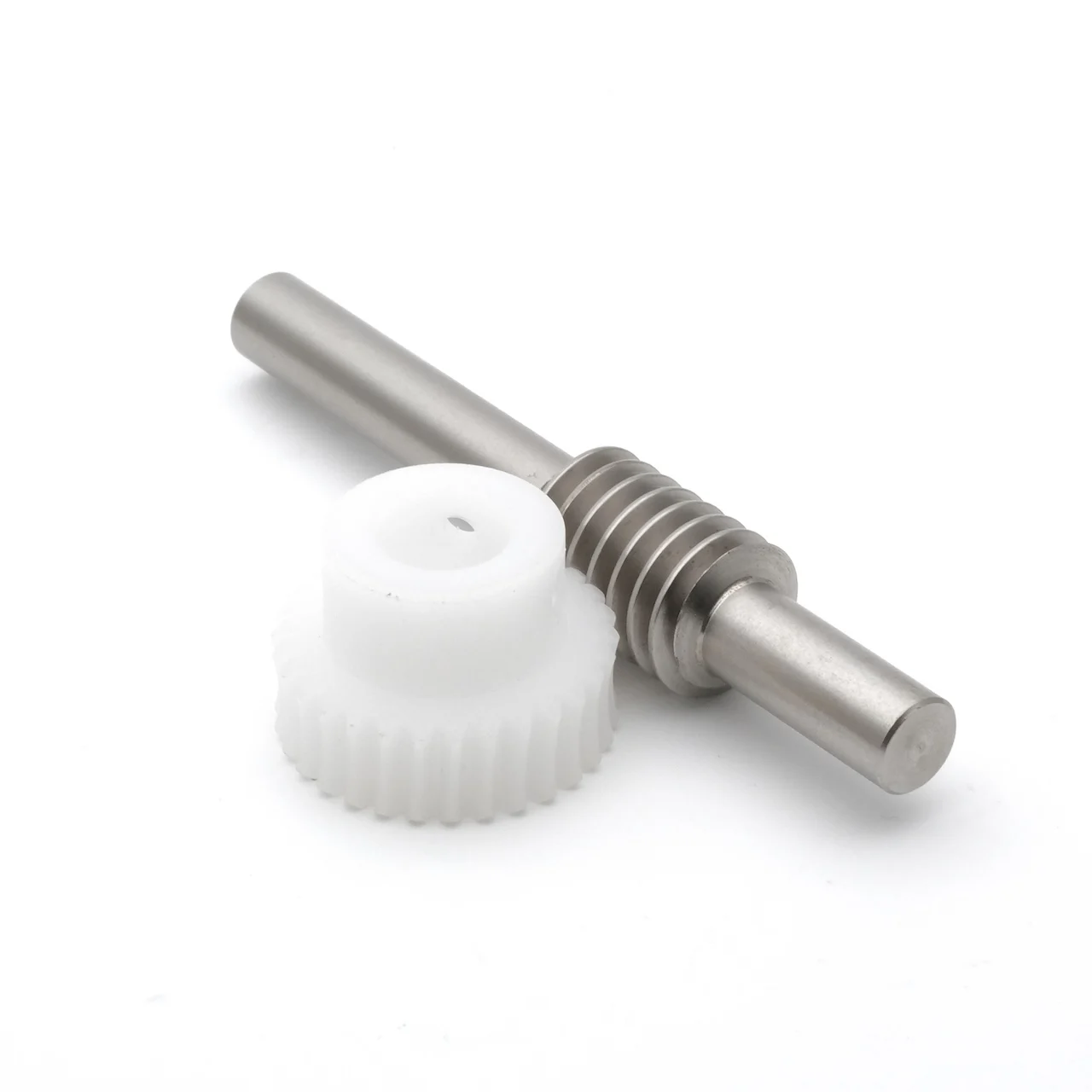 Low Noise M0.8 Conveyor Belt Packaging POM Worm Gear For Automation Control System Plastic Stainless Steel 20-60 Teeth Ratio