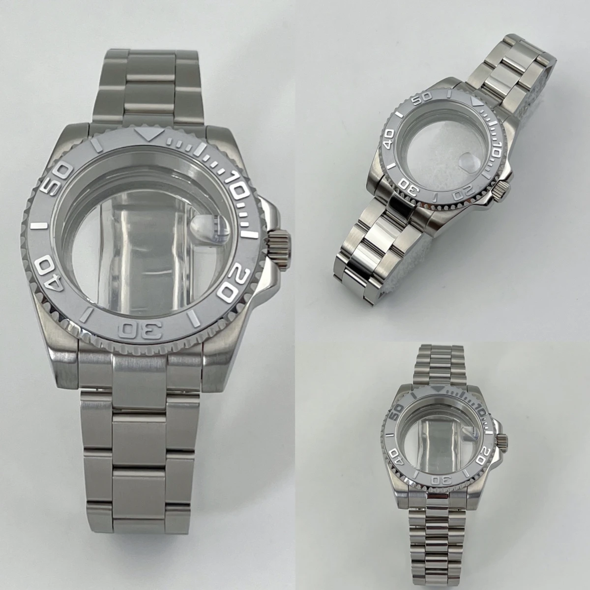 

40mm NH35 case, grey YAC case strap, multiple bracelet combinations, suitable for NH34/NH35/36