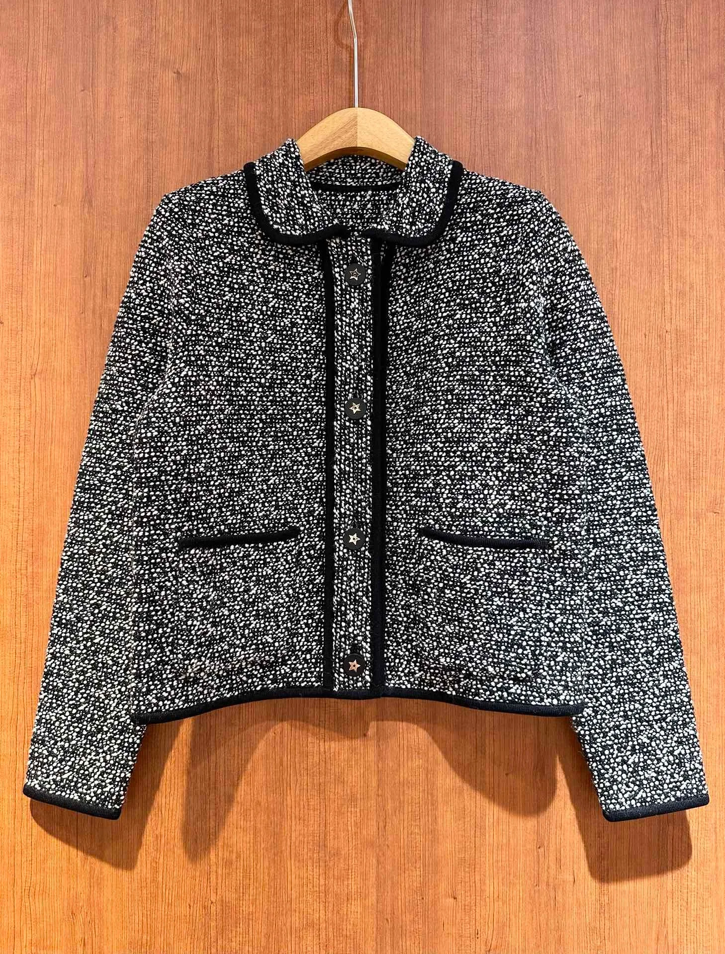 EVACANDIS Autumn New High Quality Women Elegant Black Tops Luxury Sweet Office Lady Chic New Jacket Solid Knitted Vintage Coat