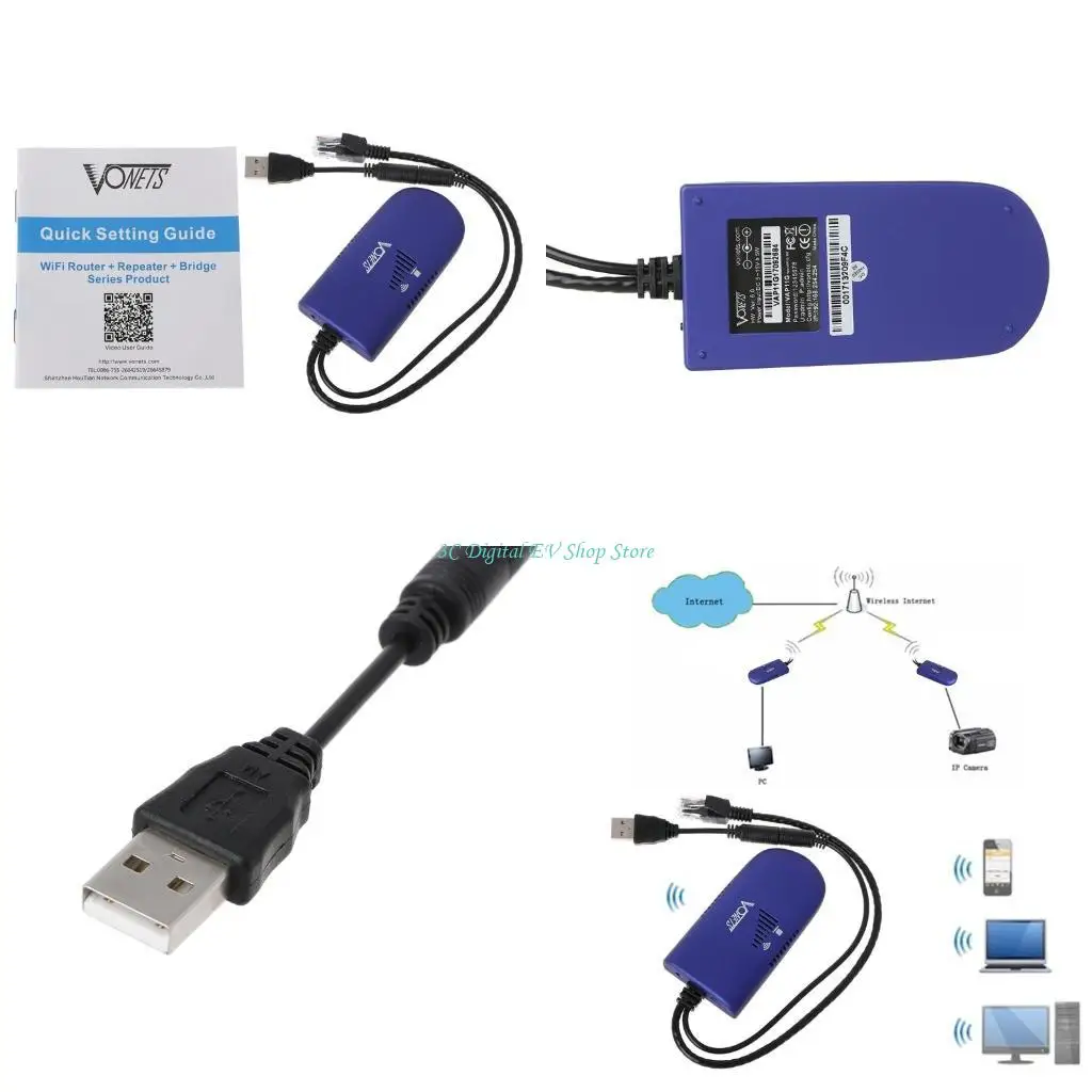 

E74D VAP11G Wi -Fi Repeater 4G RJ45 Ethernet Bridge Router Cable Cable Cable