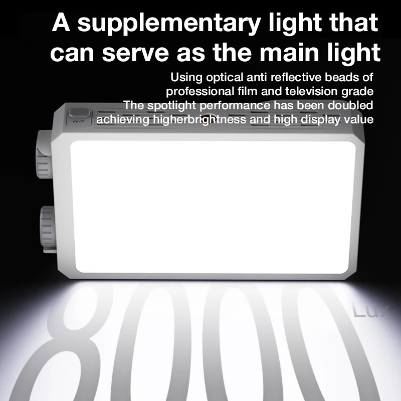 40W LED Camera Light Video Fill Lamp Dimmable 2500K-9000K CRI≥95 Portable DSLR Photography Lighting for Tiktok YouTube