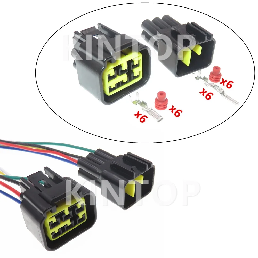 

1 Set 6 Pins Car High-voltage Ignition Coil Plug FW-C-6M-B FW-C-6F-B Auto Waterproof Cable Socket AC Assembly For Ford Mondeo