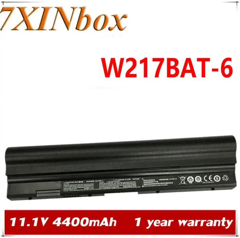 

7XINbox 11.1V 4400mAh W217BAT-6 W217BAT-3 Laptop Battery For Clevo W217 W217CU 6-87-W217S-4DF1 W217BAT-6 W217BAT-3