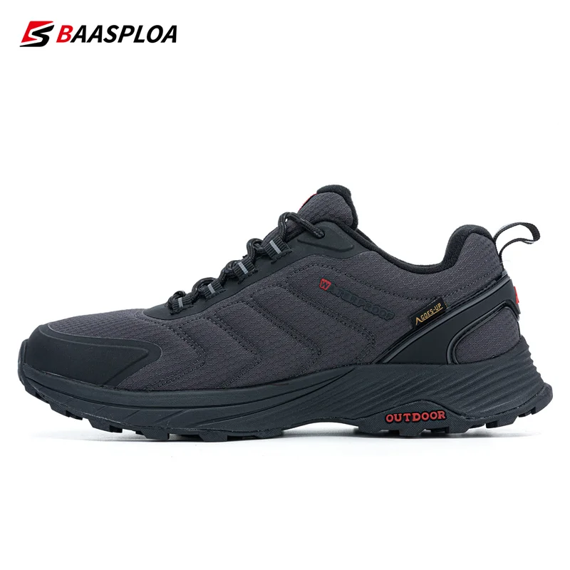 Baasploa New Waterproof Hiking Shoes Outdoor Hunting Sneakers Climbing Non-slip Trekking Sneakers Men Sneaker Male Walking Shoes