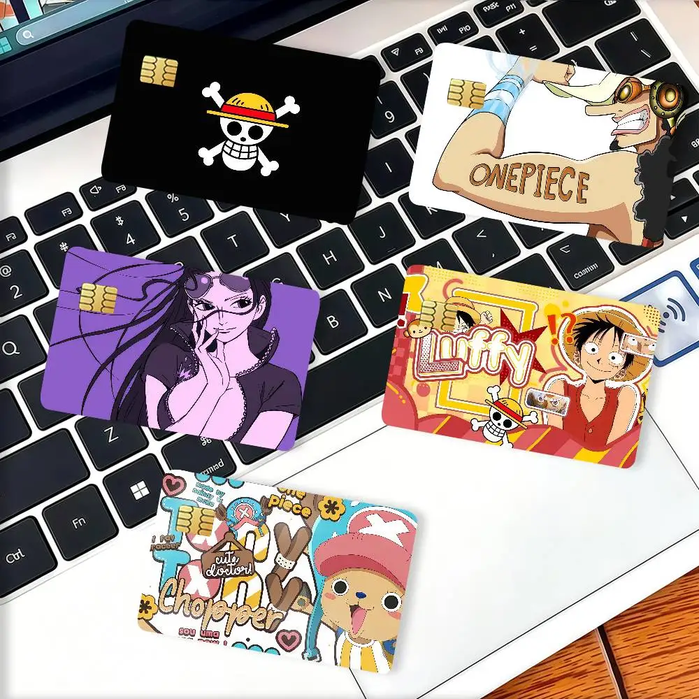 Adventure anime O-One P-Piece Credit Card Decorative Card Stickers Suitable For Bank Cards Metro Transit Anti-scratch Gift 4PCS