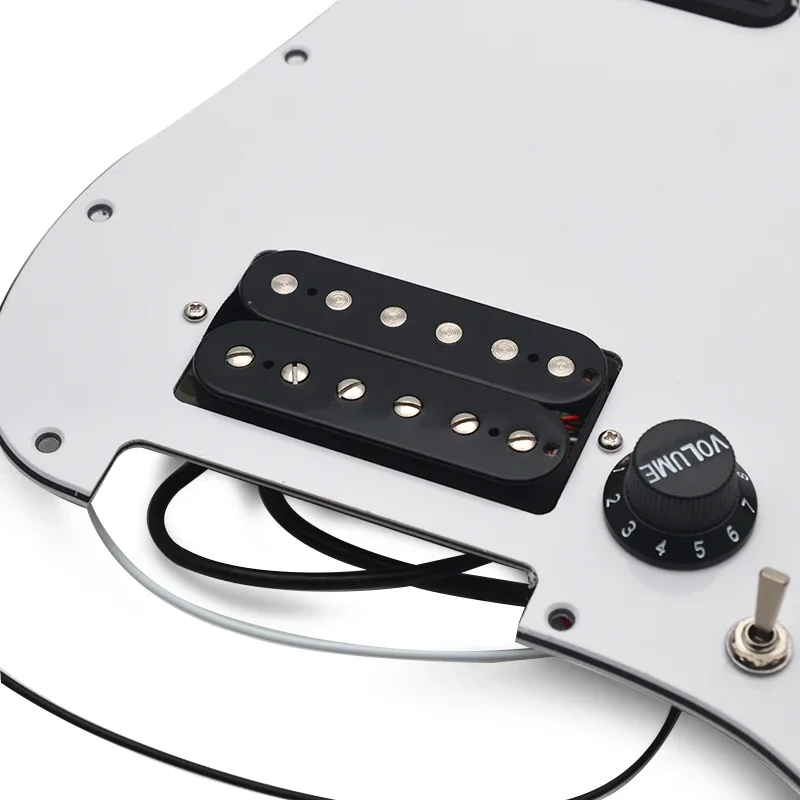 Alnico 5 Prewired ST Pickguard Coil Splitting Pickguard HH(Mini Humbucker+Humbucker) Loaded Pickguard with Humbucker Pickups