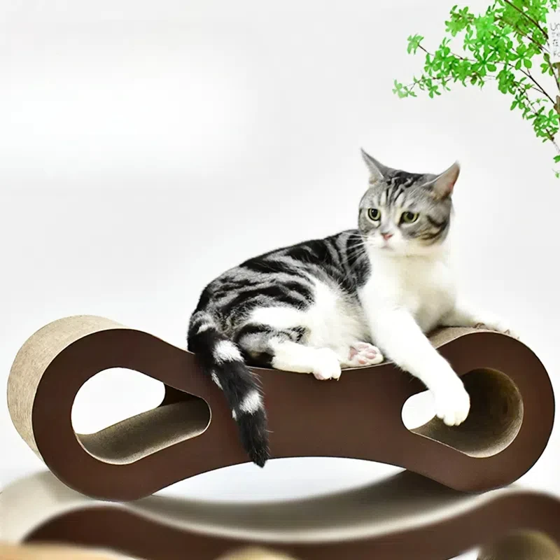 Ultimatives Katzenkratzbrett, bequemes Katzenbett, umkehrbare Katzenkratzbank aus Pappe zum Schutz von Möbeln