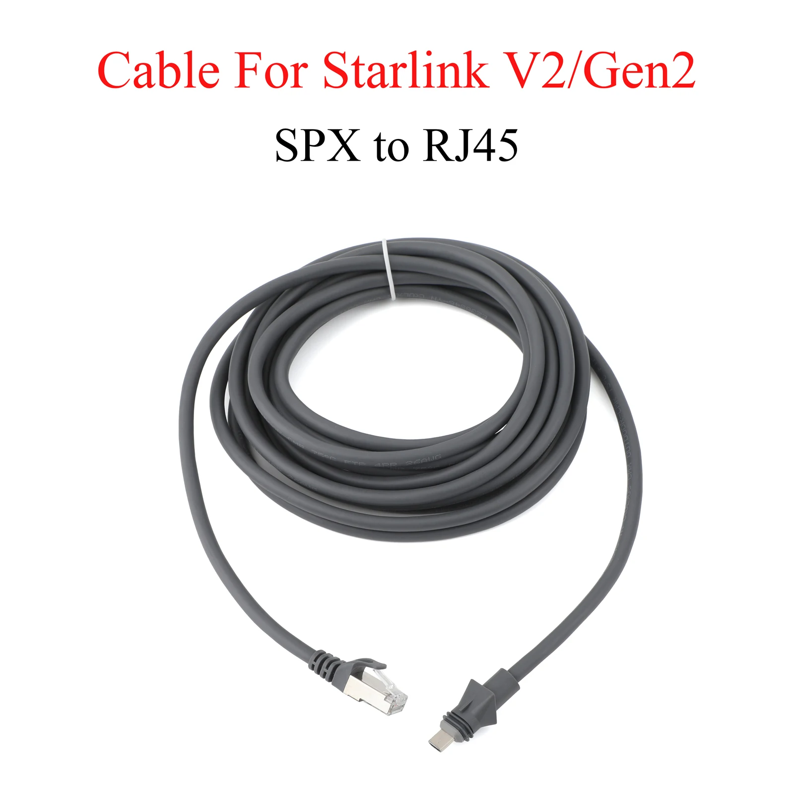 

For Starlink V2/Gen2 Extension Cable Cat6 Ethernet Wire 2000Mbps SPX Male to RJ45 Male for Satellite Router