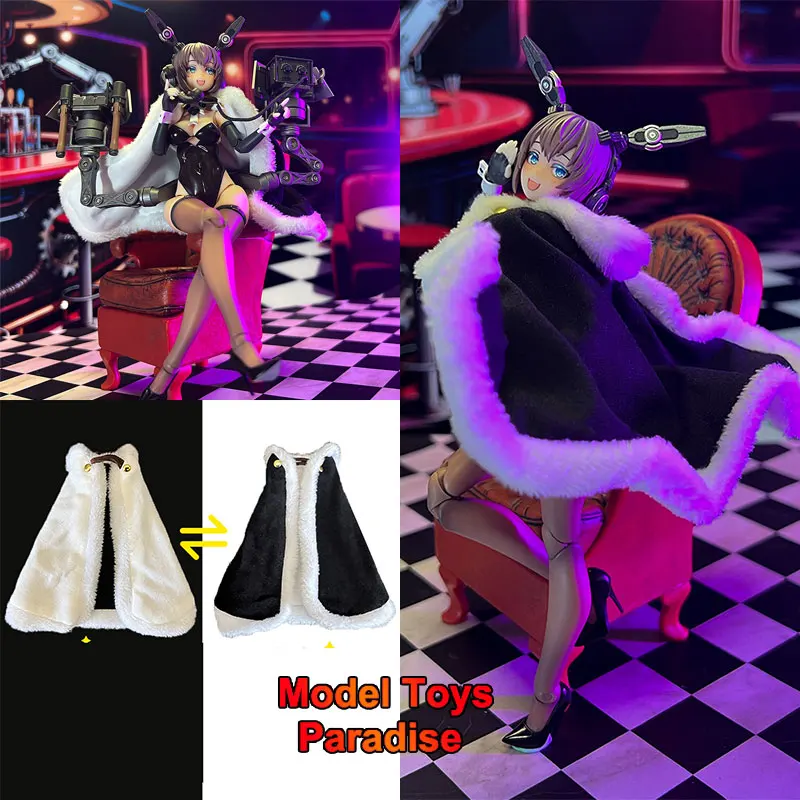 

Плюшевый двусторонний плащ-накидка для женской фигурки солдата-кролика 1/12, модель Аннелис, аксессуары для одежды, подходит для 6-дюймовых фигурок Snail Shell.