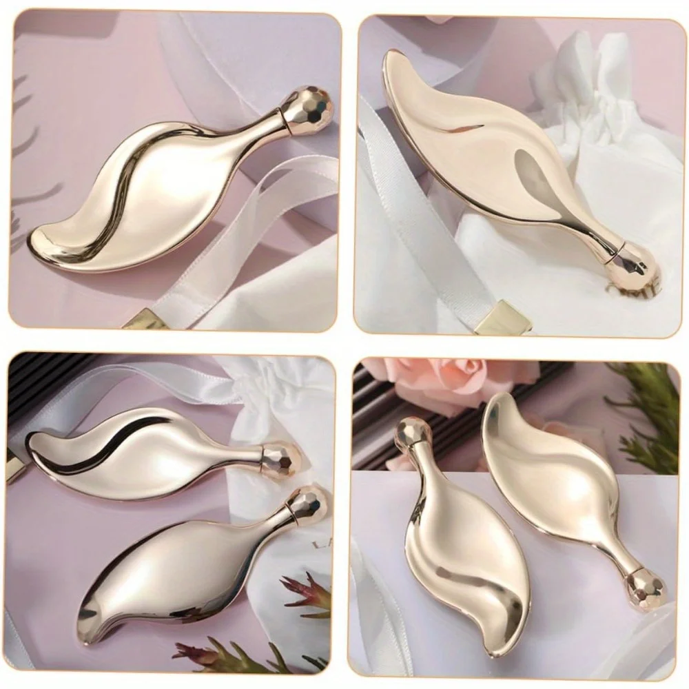 Metalen Oogroller Massage Stick Oogcrème Stick Gezichtsmassage Guasha Gezichtslifting Gezichtsverdunningsroller Schoonheidsverzorgingshulpmiddelen