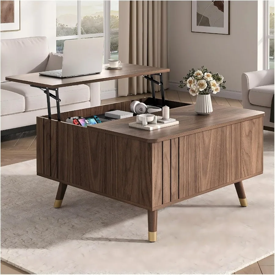 Square Lift Top Coffee Table with Storage for Living Room, 32