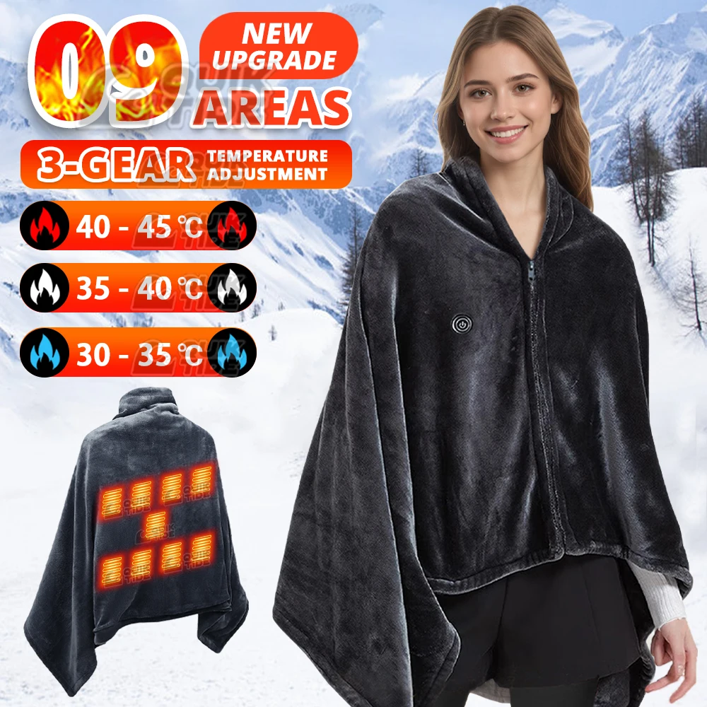 Beheizter Winterschal für Damen, mit intelligenter Temperaturregelung bis 45 °C, ideal für Outdoor-Reisen, Innenbürowärme, perfektes Geschenk