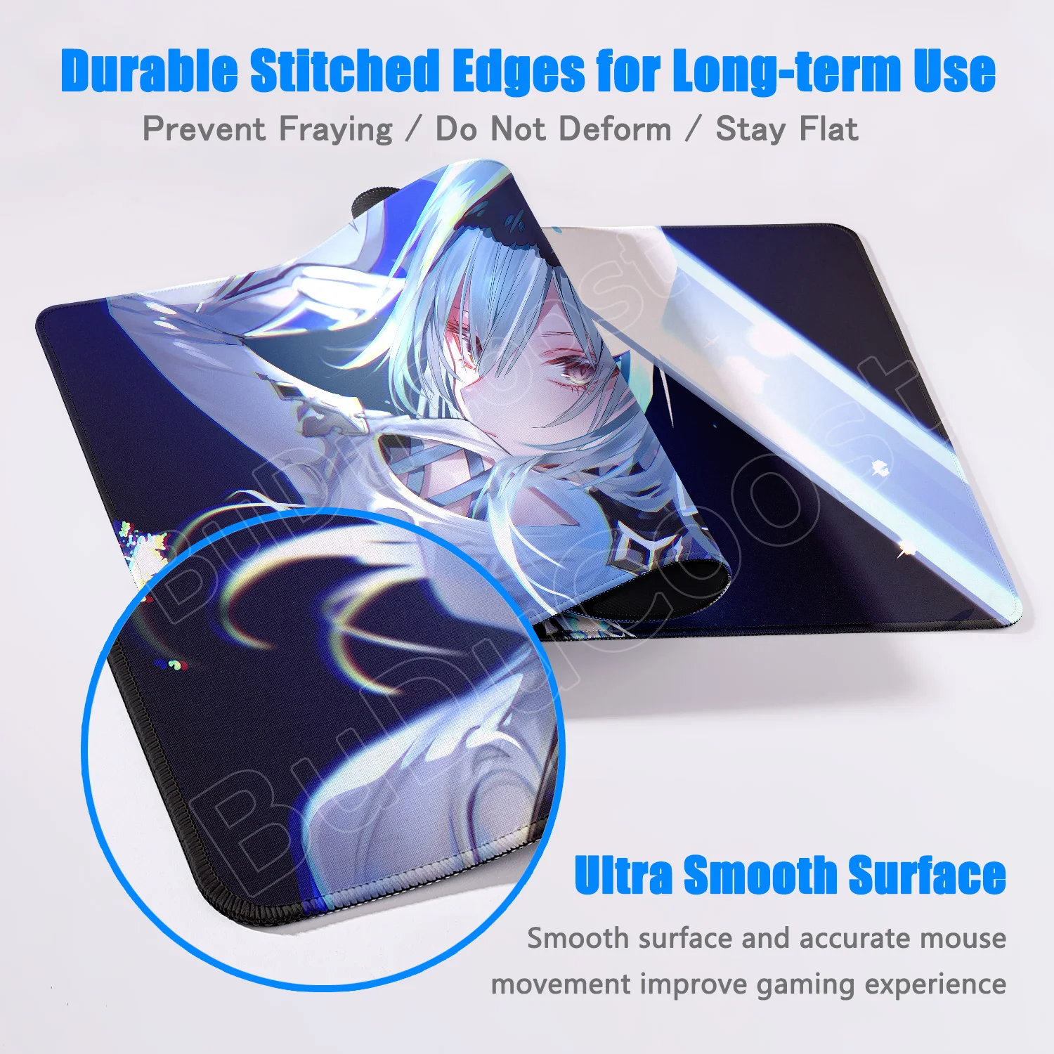 Eula Mouse Pad Non-slip soft HD Speed  Rubber Gamer Balance Computer Mat Laptop Office Large XXL Desk mat Game Genshin Mouse pad view 4
