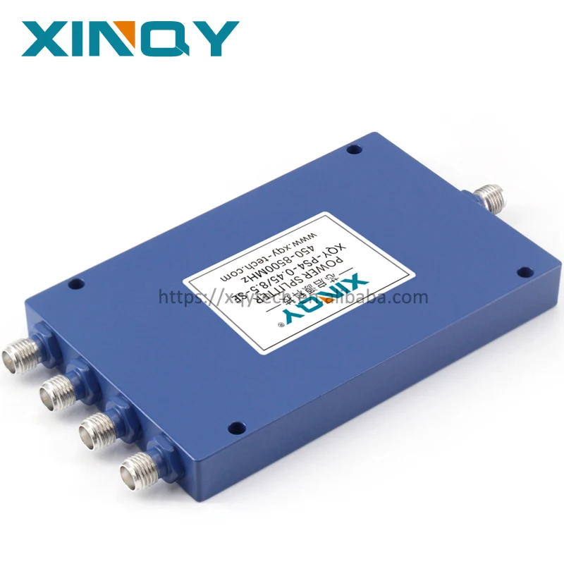 XINQY Combinatore di potenza RF Divisore di potenza 4 vie 20W 450-8500MHz WiFi RF Splitter di potenza con connettore S personalizzabile