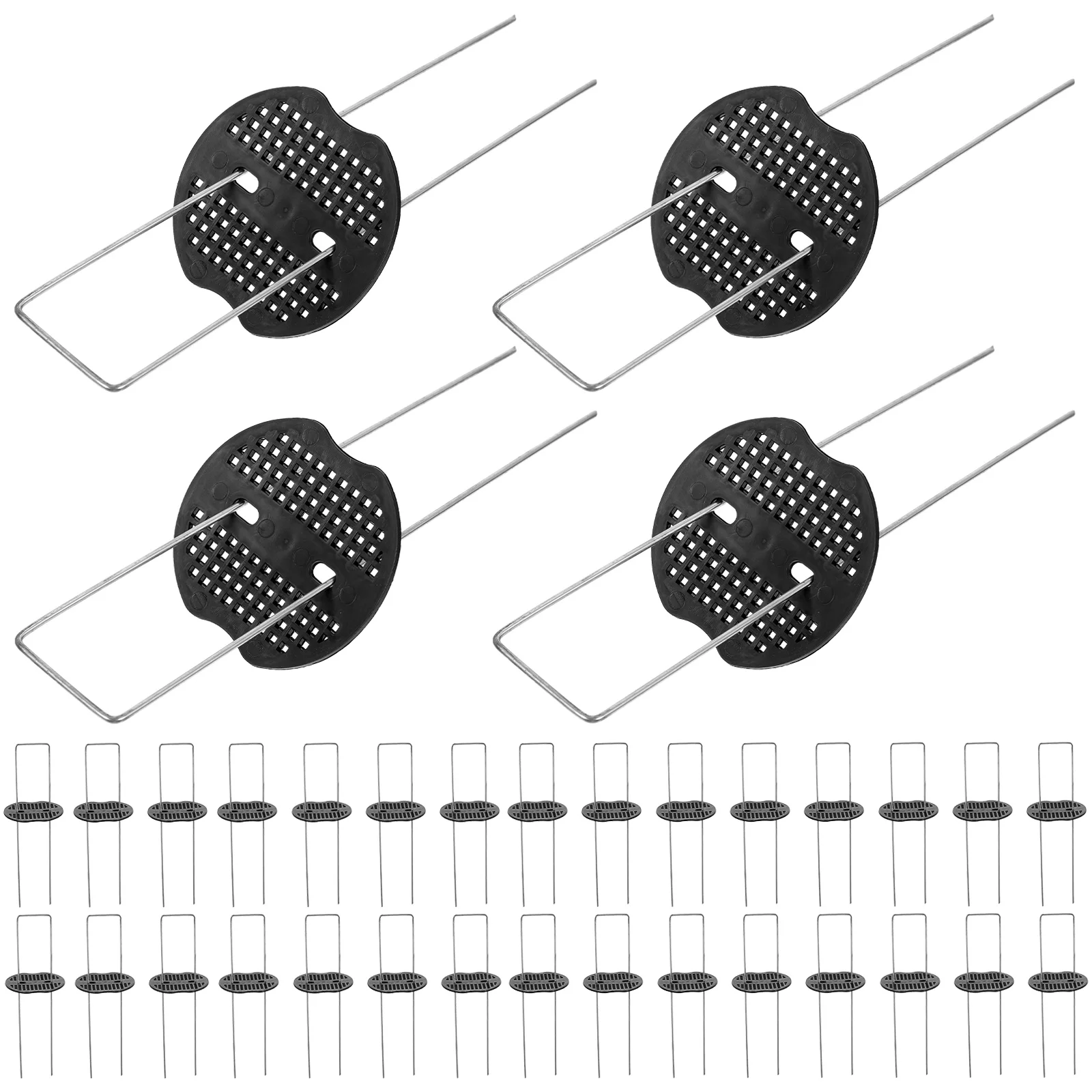 

Weeding Mat Nails U-shaped Garden Ground Kit Lawn Pegs Artificial Grass Stakes Durable Iron Beveled Easy Insertion Long-lasting