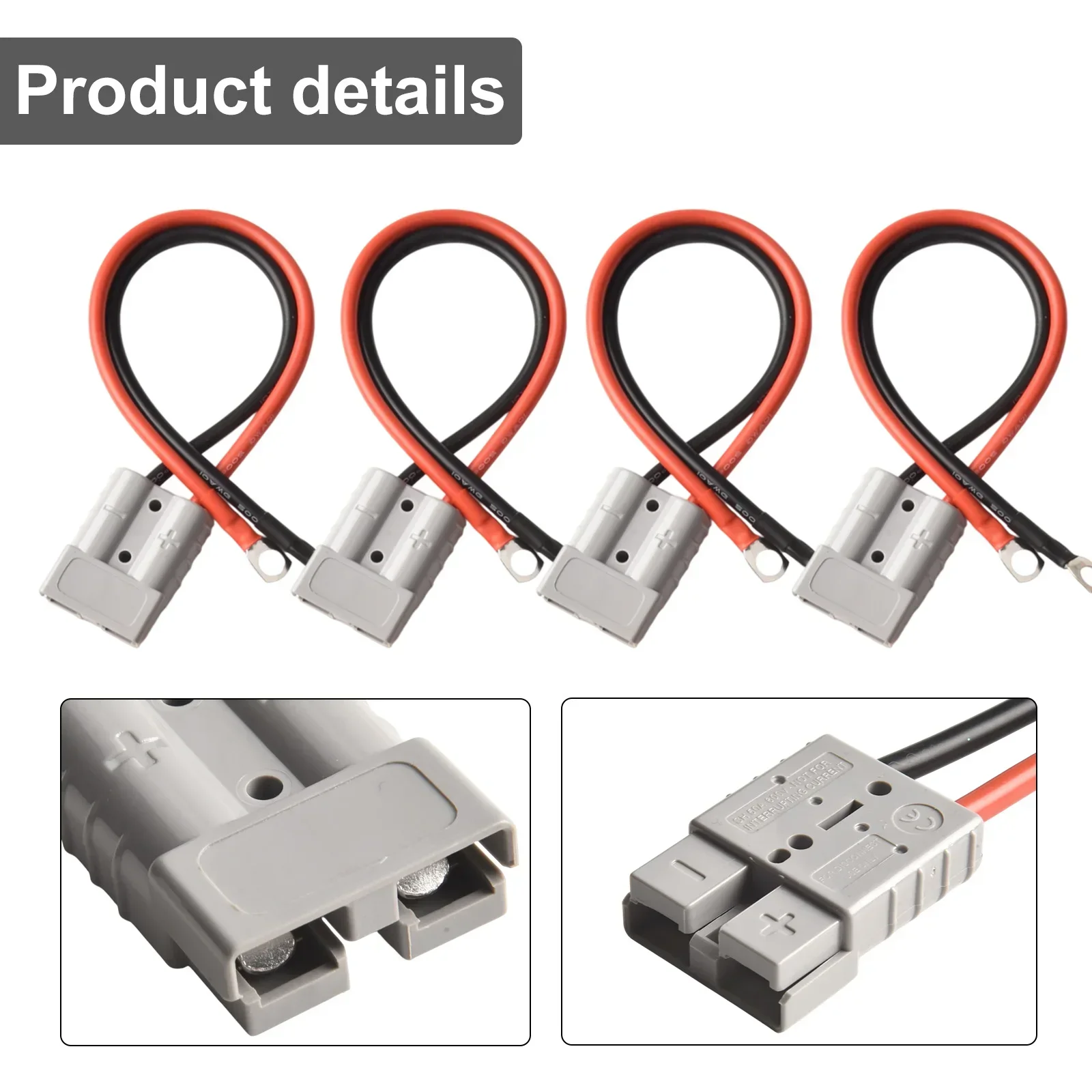 

Набор из четырех предметов для сверхмощных зарядных устройств для вилочных погрузчиков, подходящих для подключения аккумуляторов, номиналов пятидесятых ампер и шесть сто вольт.