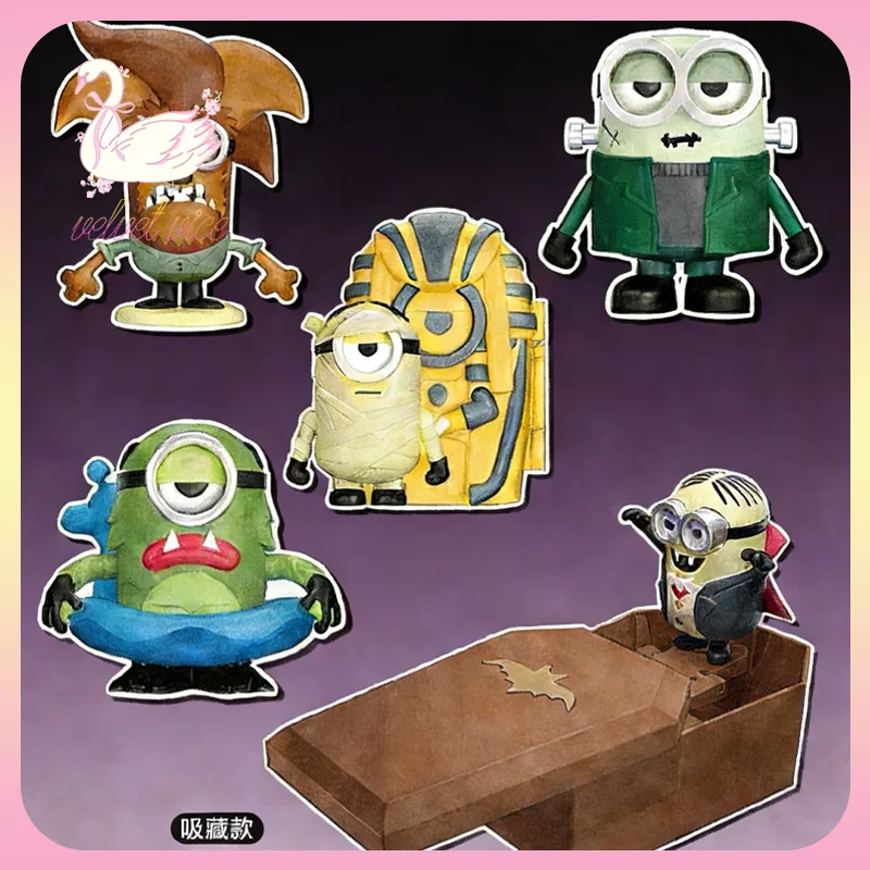 

Коллекционные фигурки 52TOYS Minions Monster Series: Механические подвижные фигурки в закрытой упаковке (слепая коробка), аниме-аксессуары, подарки для детей
