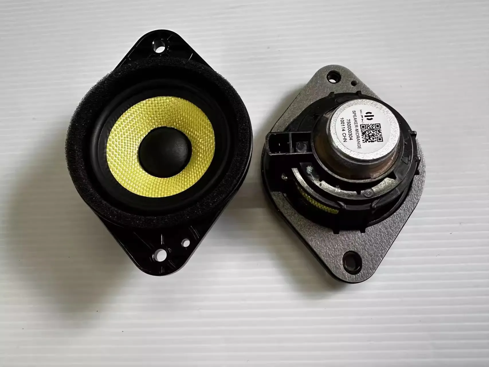 GHXAMP High-End 3-Zoll Auto-Audio-Mitteltöner mit Glasfaser-Gewebe-Membran & Neodym-Magnet, 4 Ohm 15W (107x75mm) 2 Stück