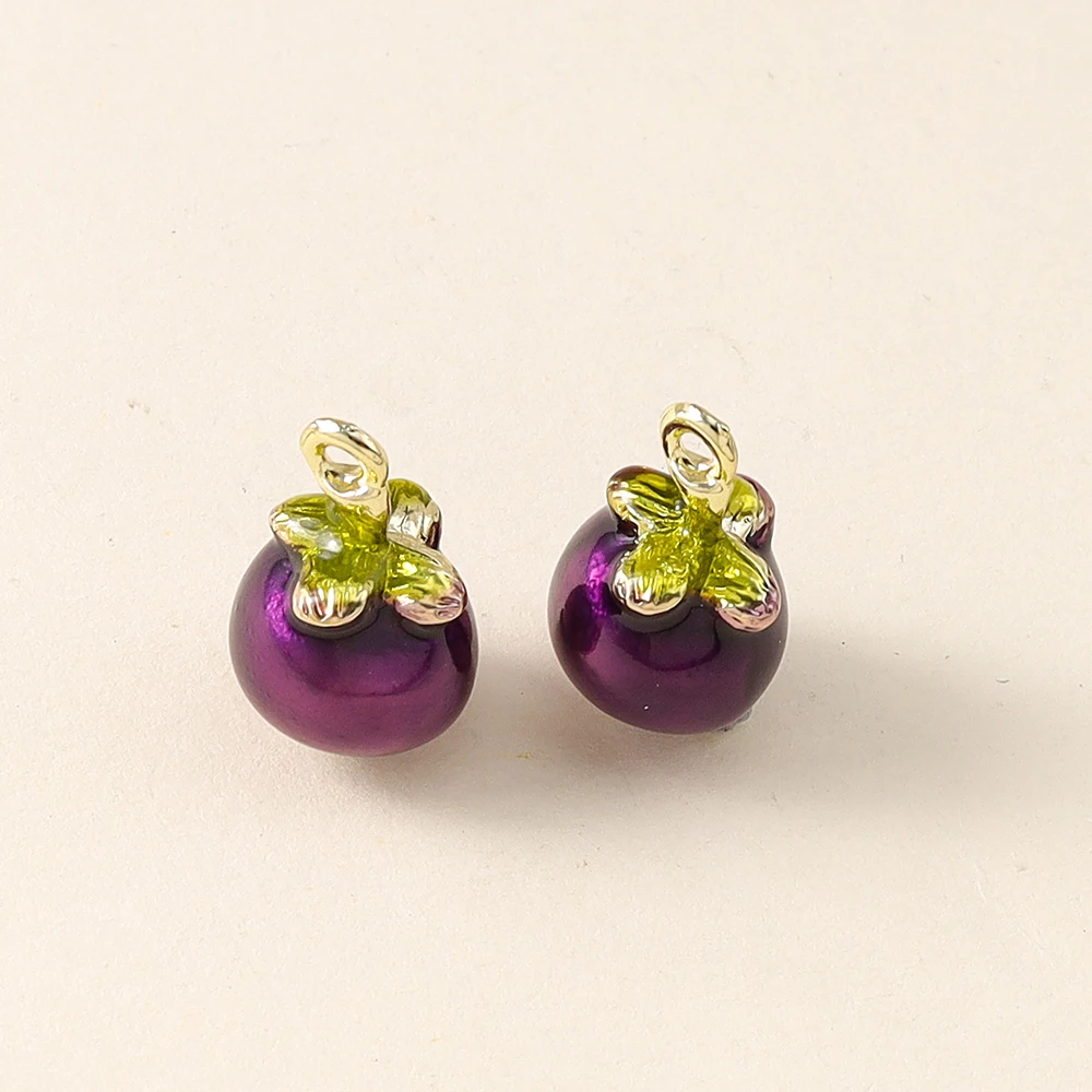 5pcs Cute Fruit Charms for DIY Jewelry Making
