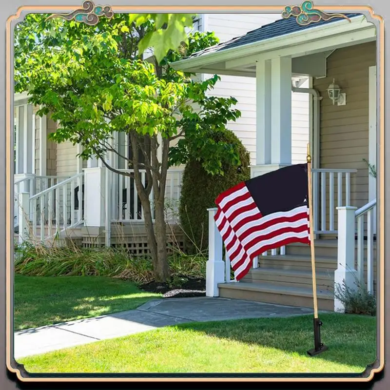 

Durable Flag Spike Ground Stake,Ground Spike Flag Pole Holder Metal Stakes For Ground, Flag Base, Universal Light Stakes